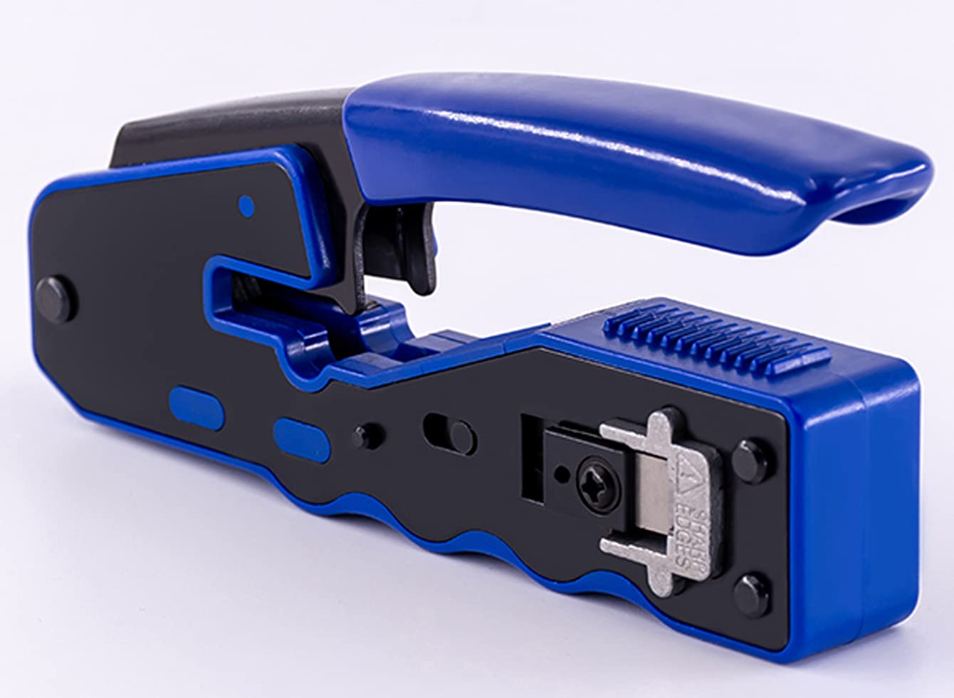 RJ45 Pass Through Crimper, herramienta de crimpado de red/cortador de alambre para conector Cat7/Cat6a/Cat5/Cat5e todo en uno