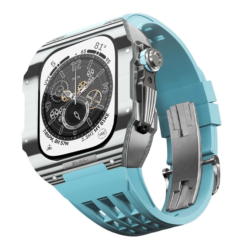 Kit de modification Apple Watch 45mm avec boîtier en fibre de carbone et bracelet de rechange