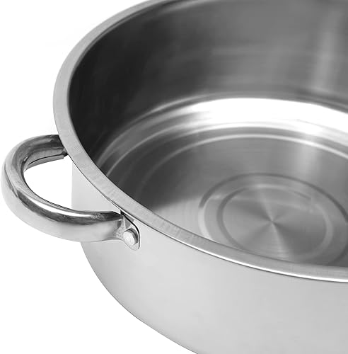 Miniatura 7 de Olla de vapor, olla de acero inoxidable de 5 niveles con tapa de vidrio y asas, olla de cocina para estufas de gas, cocinas de inducción, hornos