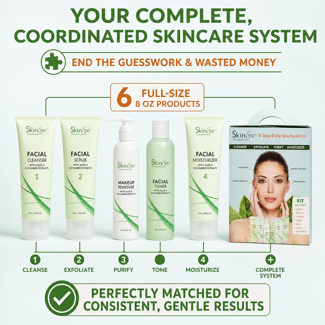 Amazon.com: SkinSpa Complete 4-Step Facial Skincare Set – 6 Full