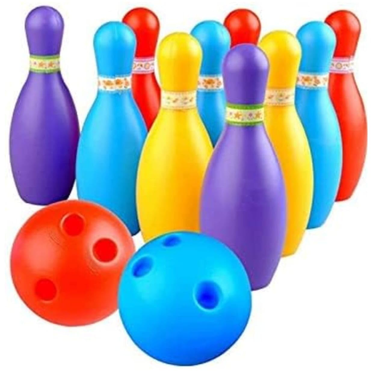 Bowling Set 10 Bottle 2 Ball Set Play Game Bowling Game Toys for Kids Play (A1091)