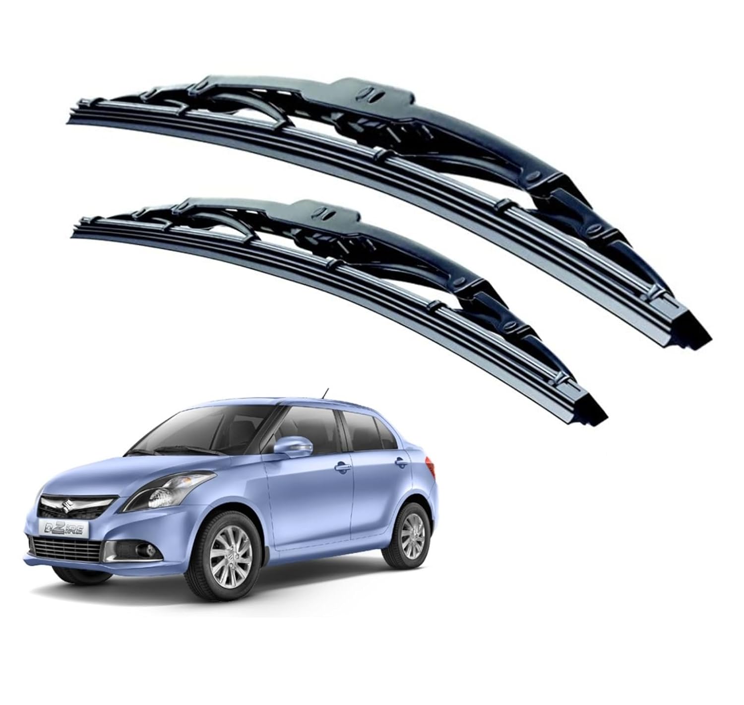 AUTOMO Metallic Car Windshield Wiper Blades Compatible Maruti Suzuki