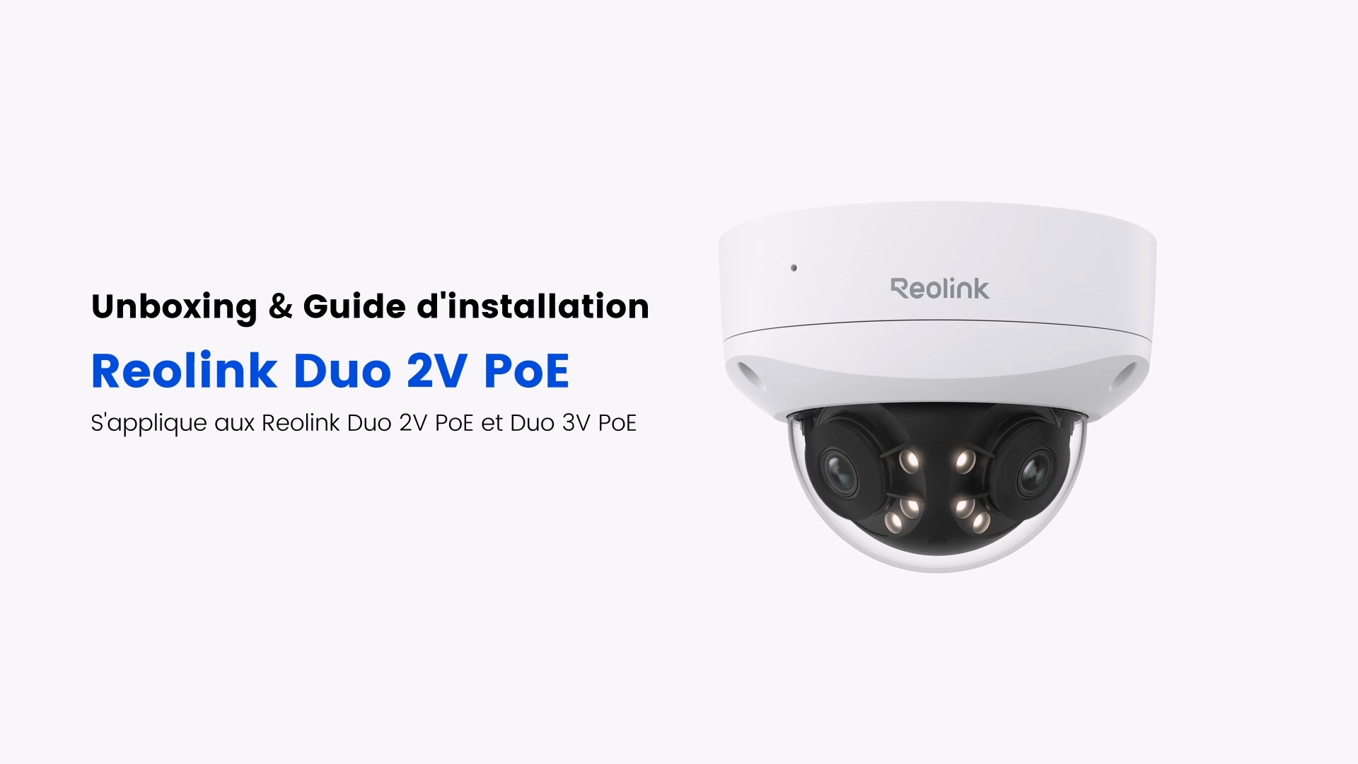 Reolink Duo 2V PoE Caméra IP 4K 8MP 180° Double Objectif