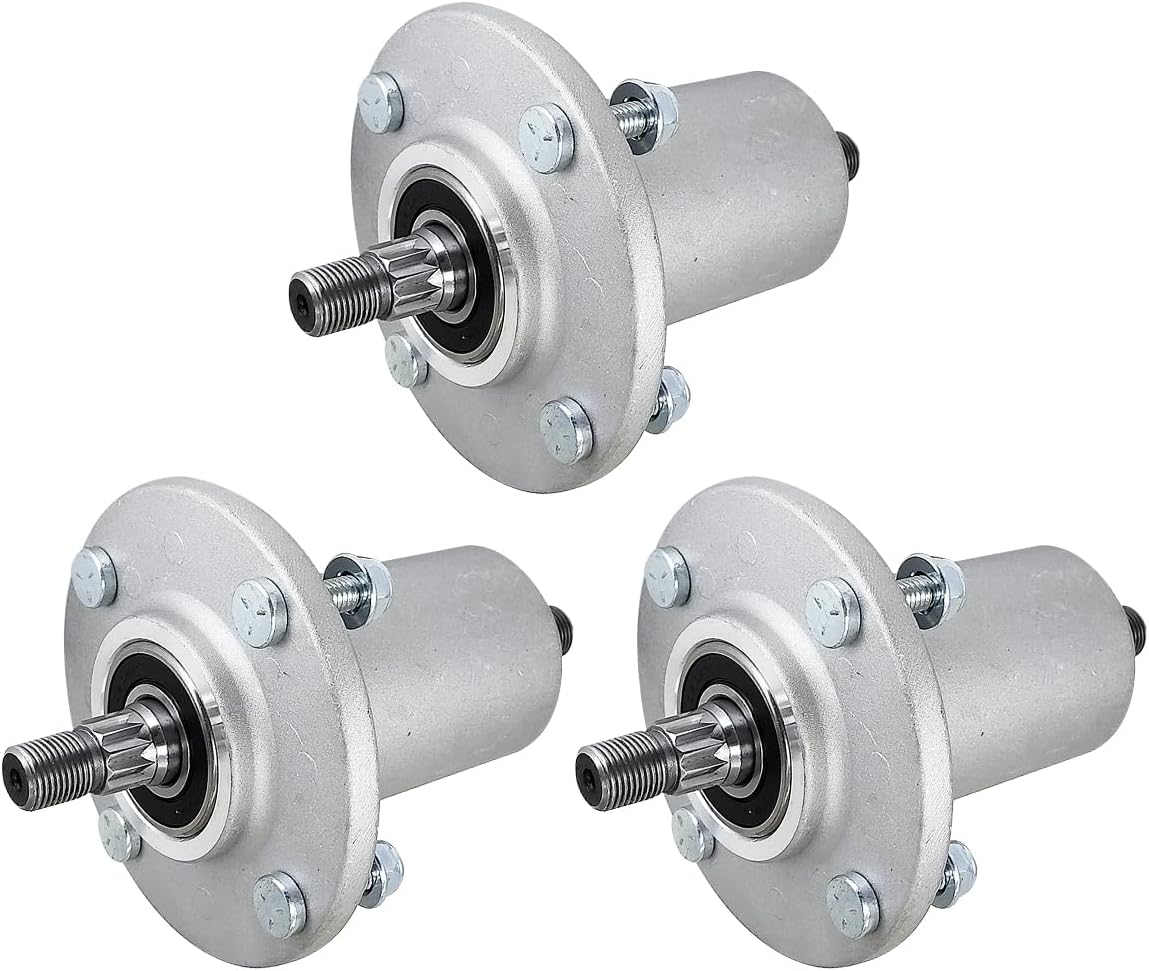 Definity 30138800 3Pcs Mower Deck Spindle Compatible with Ariens Ikon 42/48/ 52/60, for Gravely ZT XL 42/48/ 52/60 and ZTX 42/48/ 52 Ride-On Zero Turn, Lawn Mower Spindle, 810-CSP2416N (3, Silver)