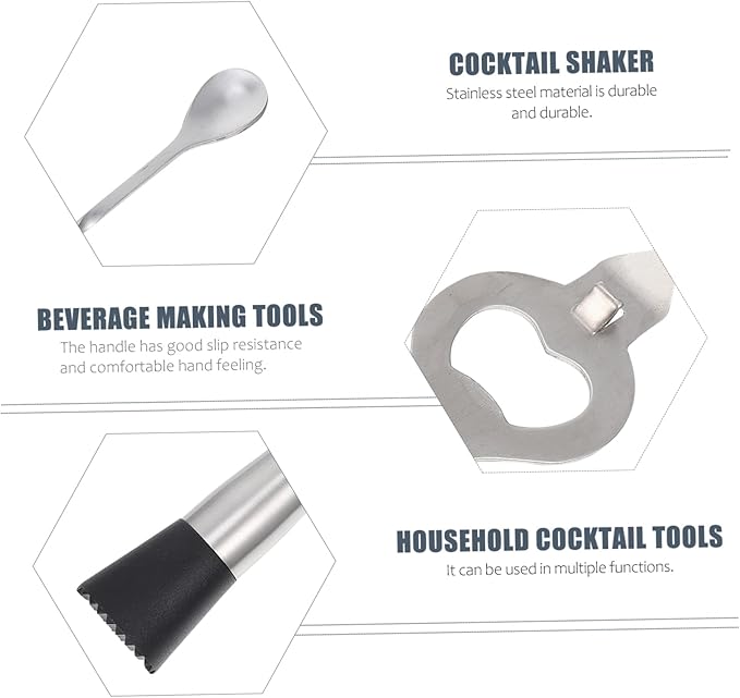 Coctelera de Acero Inoxidable ABOOFAN con Colador miniatura 4