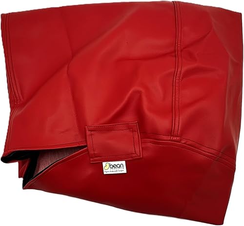 Miniatura 16 de Bean Products Puf grande de vinilo impermeable de grado marino | Relleno con cuentas de poliestireno y espuma CertiPUR | Fabricado en Estados Unidos