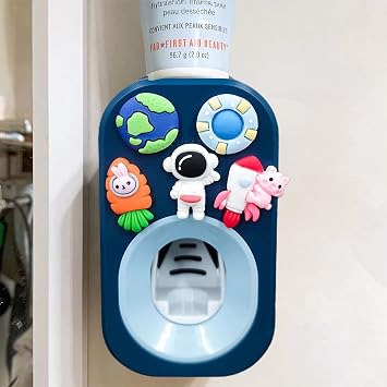 Automatic Kid Toothpaste Dispenser for Shower,Toothpaste Squeezer for Kids & Family, is Wall Mounted Bathroom Decor by Mr. Thumbs 1pc,Astronaut #2