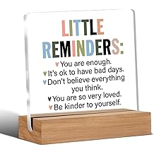 励志励志礼品 员工感谢礼品 小提醒您足够清晰 办公桌装饰标牌 亚克力标牌 带木支架 办公桌架