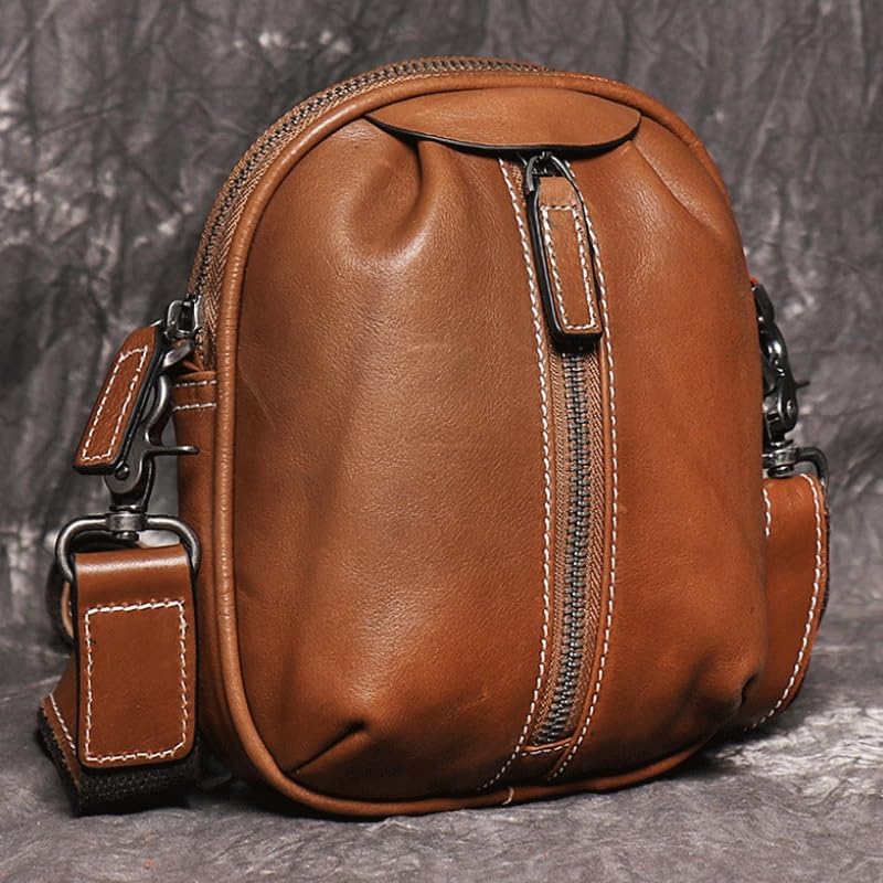 Men's Single Shoulder Bag Versatile Crossbody with Large Capacity Made of Genuine Leather
