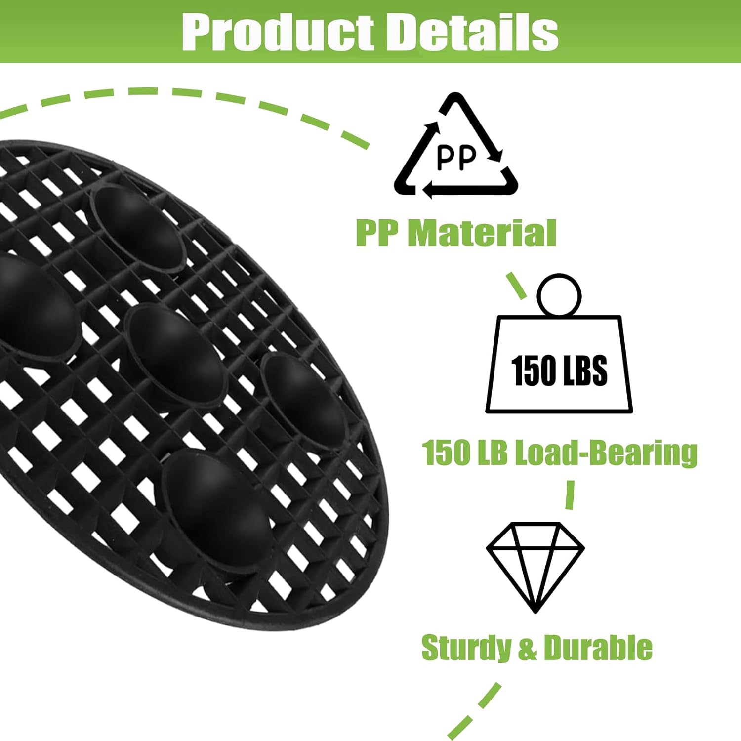 QTLCOHD 24 Pcs Plastic Plant Stand 8 Inch Black Plant Level Pot Elevator Riser Patio & Deck Floor Protector for Indoor Outdoor Garden Flower Potted Plants