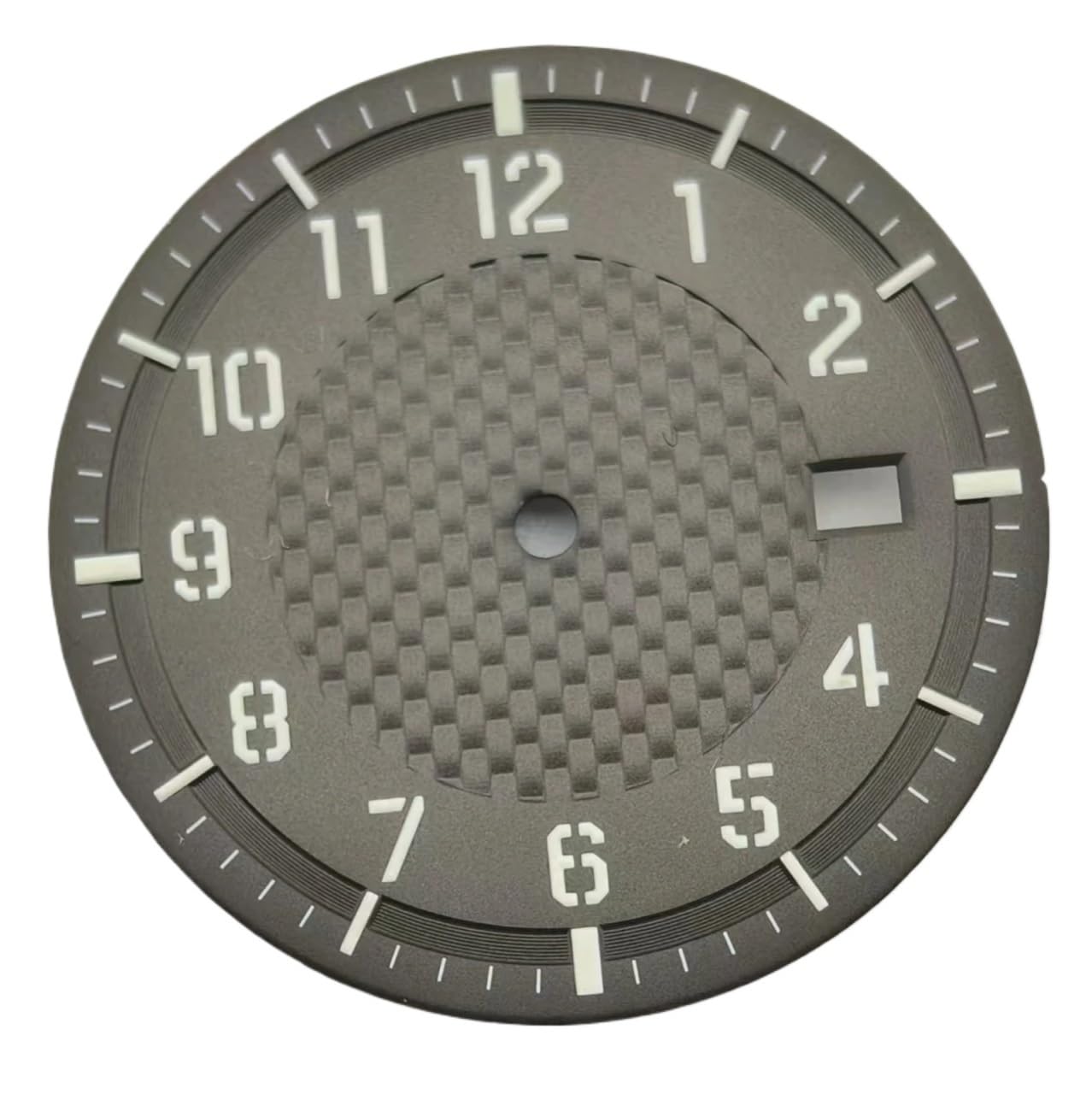 Cadran de montre NH35 noir de 34 mm avec repères lumineux pour mouvement NH36