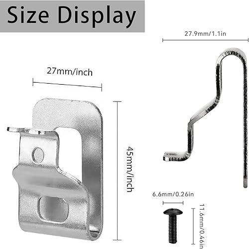 Miniatura 2 de Clips de cinturón para Dewalt, kit de gancho de repuesto para herramientas de taladro, compatible con Dewalt N268241 para herramientas eléctricas de