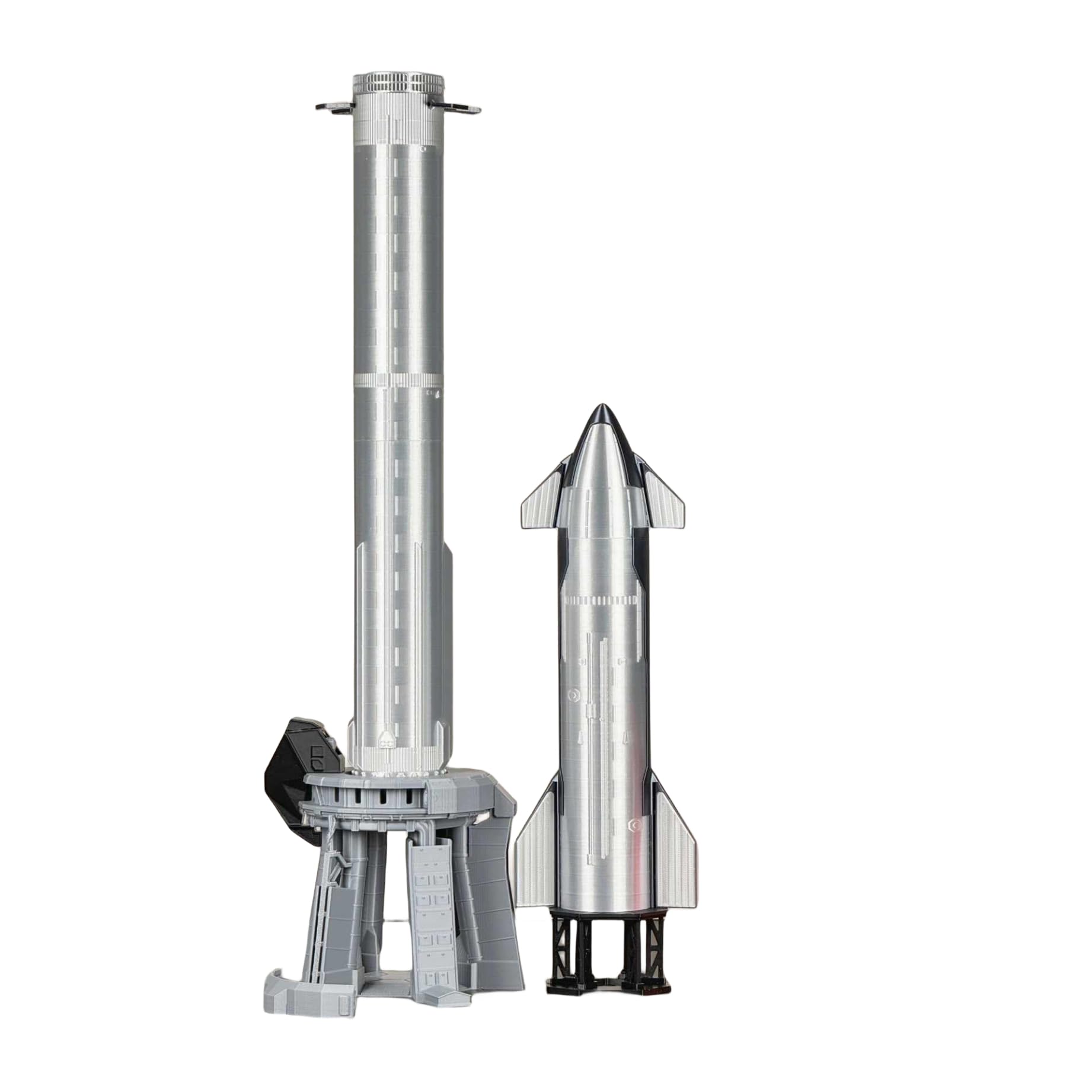 Cybertofu 1:200 NASA Space Ship Rocket Super Heavy Propulsion Rocket Model Out of The Box Version, Metallic