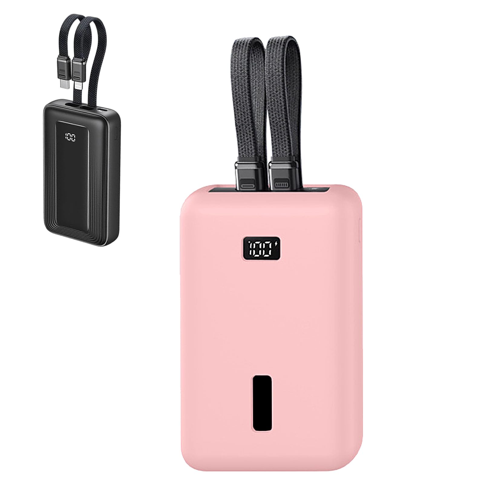 Schutzhülle für Anker Zolo Power Bank 2025, Silikon-Schutzhülle für Anker (20.000 mAh, 45 W/30 W), A1689/A1681, stoßfeste Stoßstange mit Lade-Design, tragbare Reisehülle, Rosa