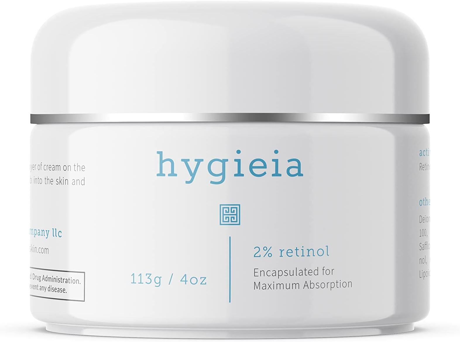 Hygieia + Encapsulated 2% Retinol Cream, 4oz – Liposomal Anti-Wrinkle Cream for Face, Neck & Body – Fast & Deep Cellular Absorption – Day or Night Cream for Firming, Lifting & Repairing Aging Skin