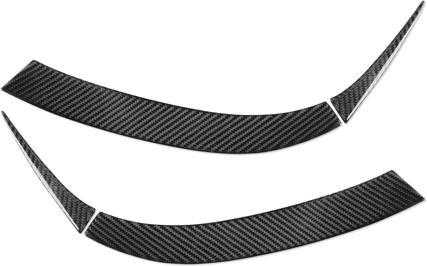 Real Black Carbon Fiber Car Tail Light Side Panel Decorative Strip Trim Sticker Auto Exterior Accessories Compatible with Range Rover Evoque(L538) 2012 2013 2014 2015 2016 2017 2018