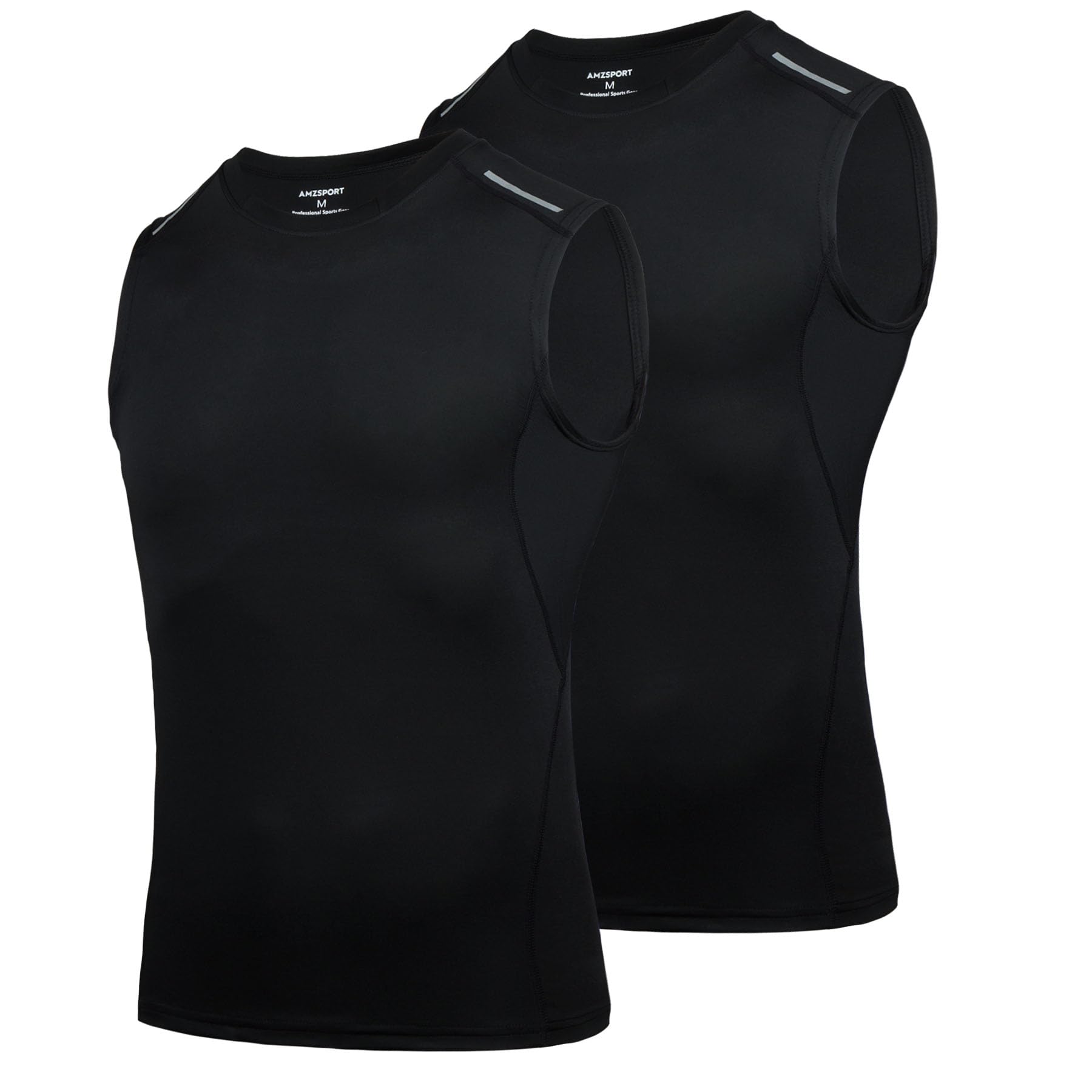 AMZSPORT Tank Top Herren Kompressionsshirt Ärmelloses Funktionsshirt Atmungsaktives Muskelshirt Laufshirt Sports Unterhemd