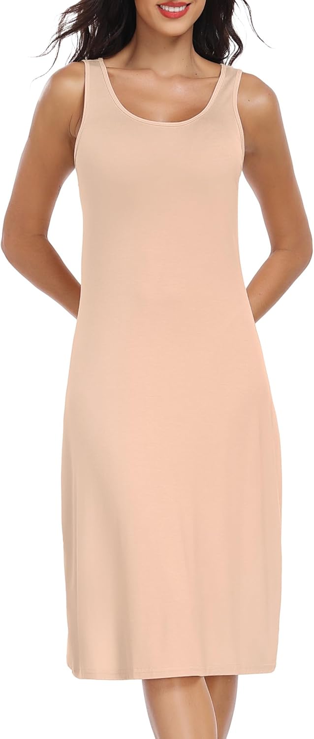 Lovasy Full Slip for Women Under Dress Long Wide Straps Slips Sleeveless Tank Tops Dresses Nightgown S-3XL - Image 7