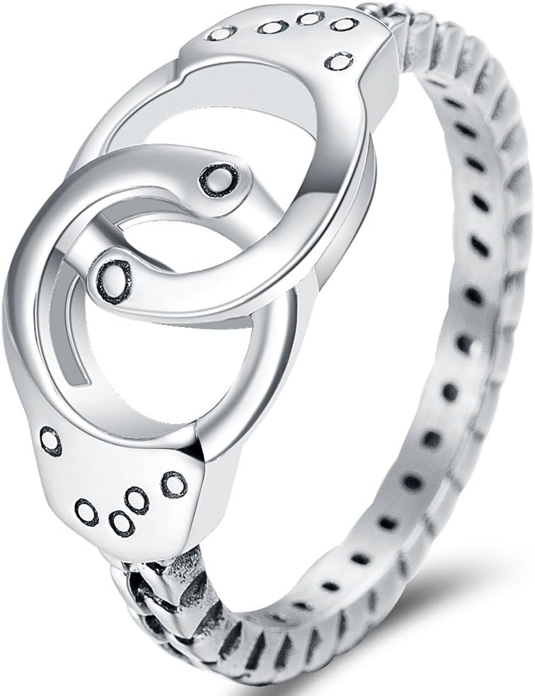 Jude Jewelers Stainless Steel Handcuff Infinity Promise Ring Wedding Engagement Statement Propose