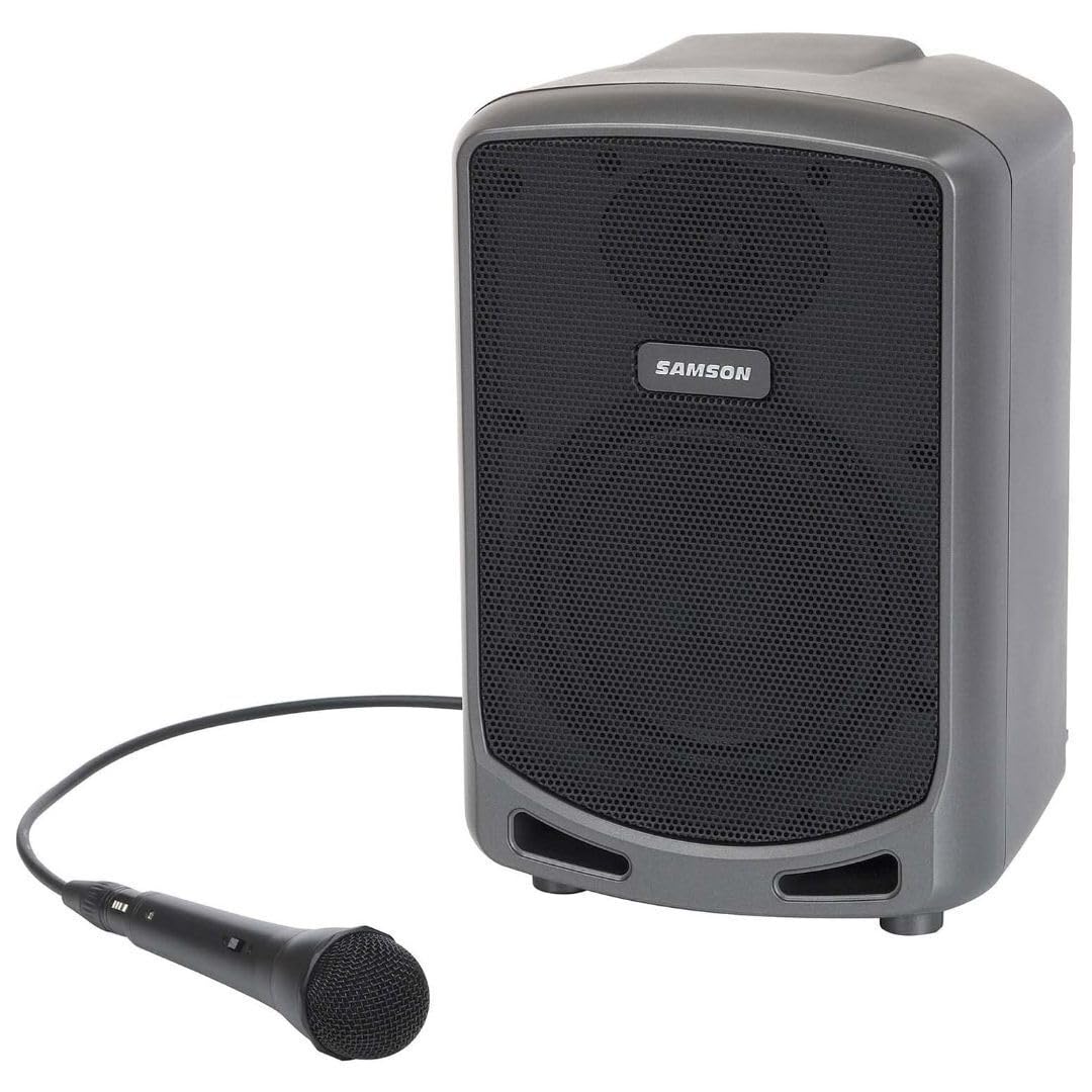 Samson Expedition Express+ Portable Sound System, 75 W, Bluetooth with Wired Microphone