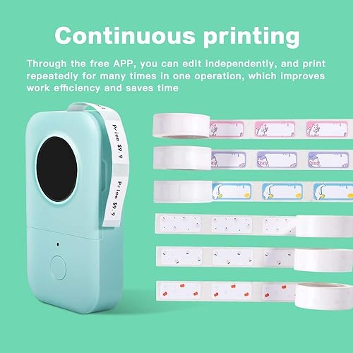 Miniatura 5 de Phomemo Etiqueta térmica D30, etiqueta autoadhesiva, 12 pulgadas x 1 78 pulgadas (0.551 in x 1.969 in), 130 etiquetasrollo, compatible con