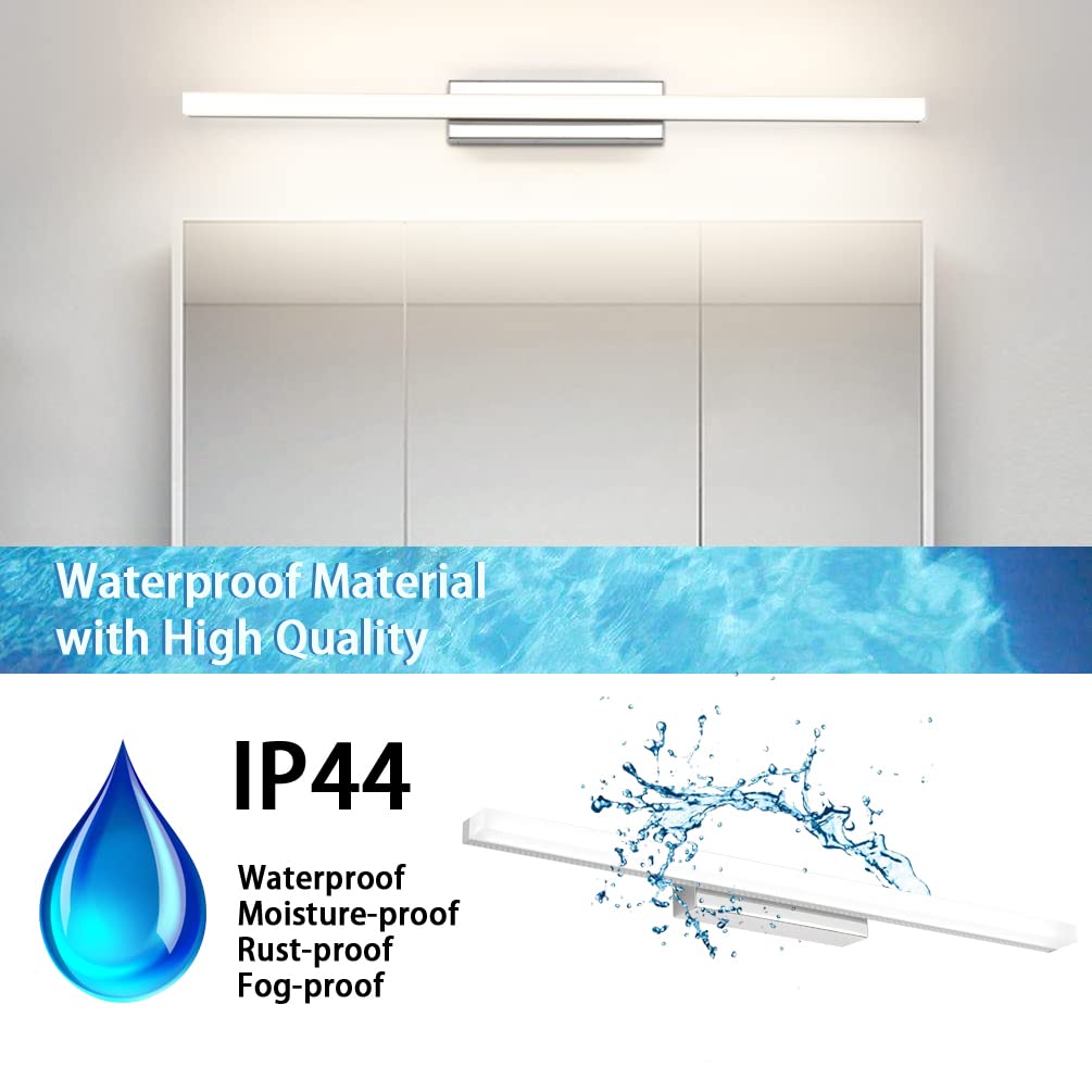 Klighten Lampe Miroir LED Salle de Bains 14W 60cm IP44 110-240V 910 Lumen Blanc Chaud 3000K