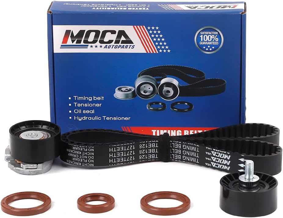 MOCA Timing Belt Kit Fit 04-16 for Chevrolet Aveo & 06-08 for Chevrolet Aveo5 & 07-08 for Pontiac G3 & 05-07 for Pontiac Wave5 & 04-08 for Suzuki Swift+ 1.6L