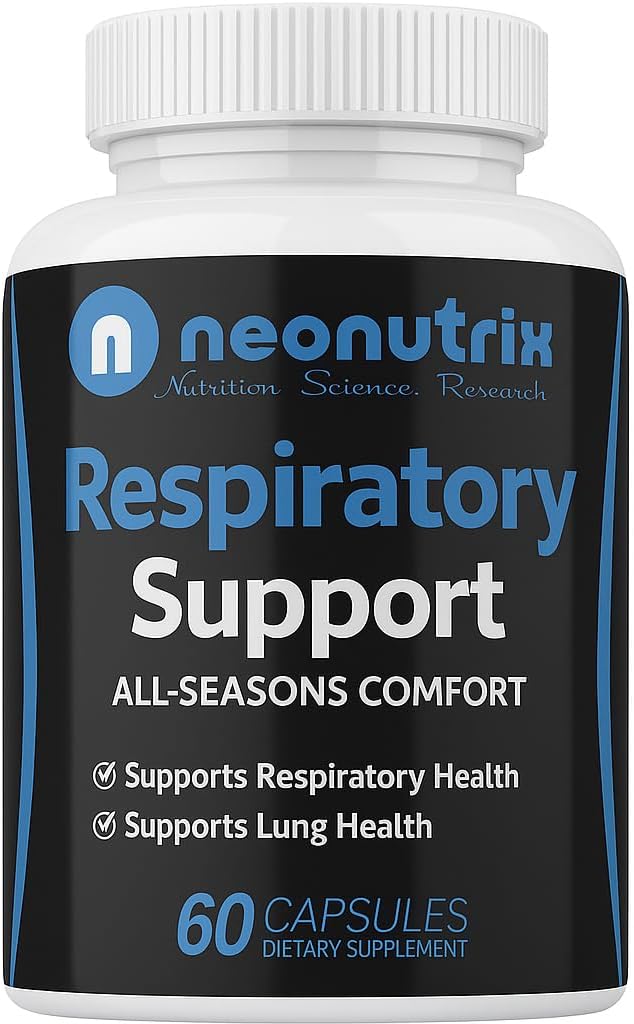 Lung Detox Cleanse Supplement for Bronchial Wellness & Natural Respiratory Support – Vegetarian Friendly Nasal Decongestant- 60 Capsules - Made USA by Neonutrix- Non-GMO