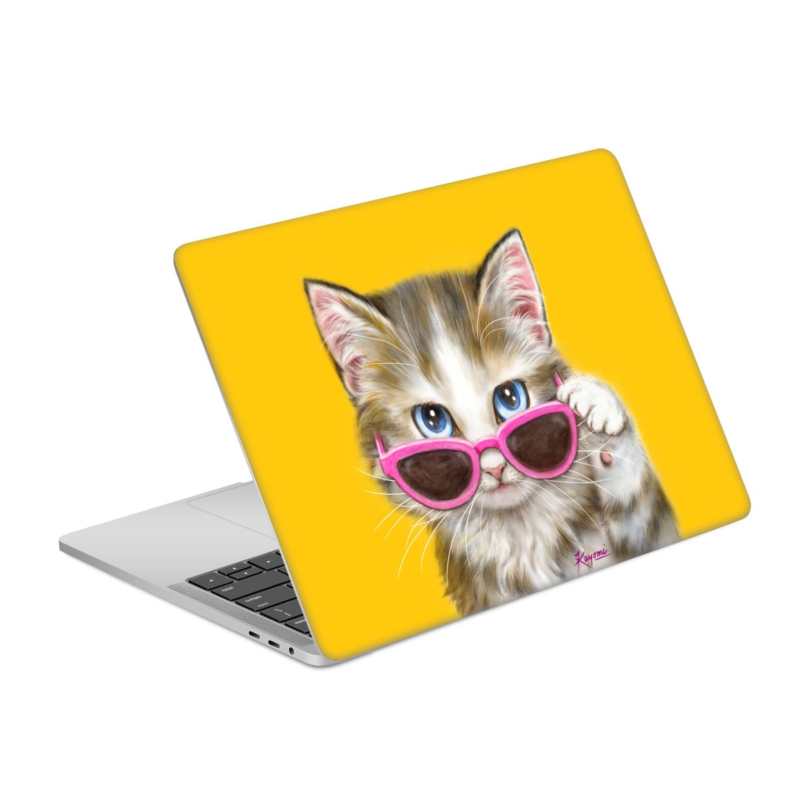 Couverture vinyle MacBook Pro 13 A1989 protège coque sticker chat mignon - 7
