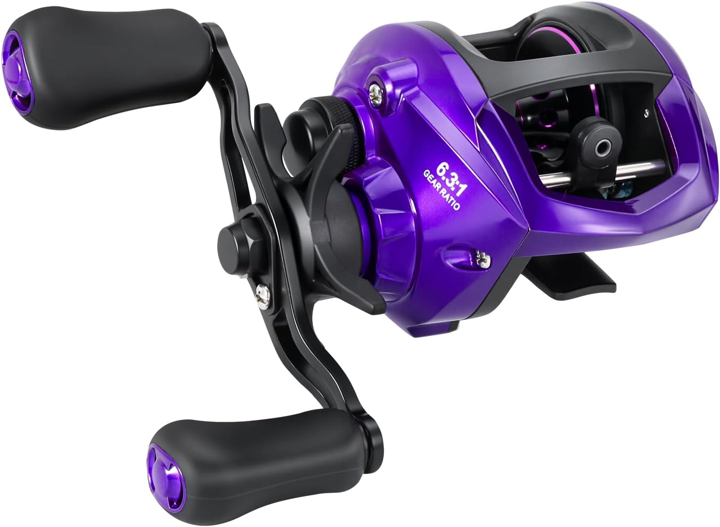 Sougayilang Baitcasting Fishing Reel, 8:1 High Speed Gear Ratio Super Smooth and Powerful Low Profile Baitcaster Reel with Maganic Brake System for Freshwater,Saltwater