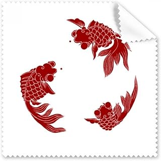 Red Cyprinoid Art Deco Gift Fashion Cleaning Cloth Phone Screen Glasses Cleaner 5pcs