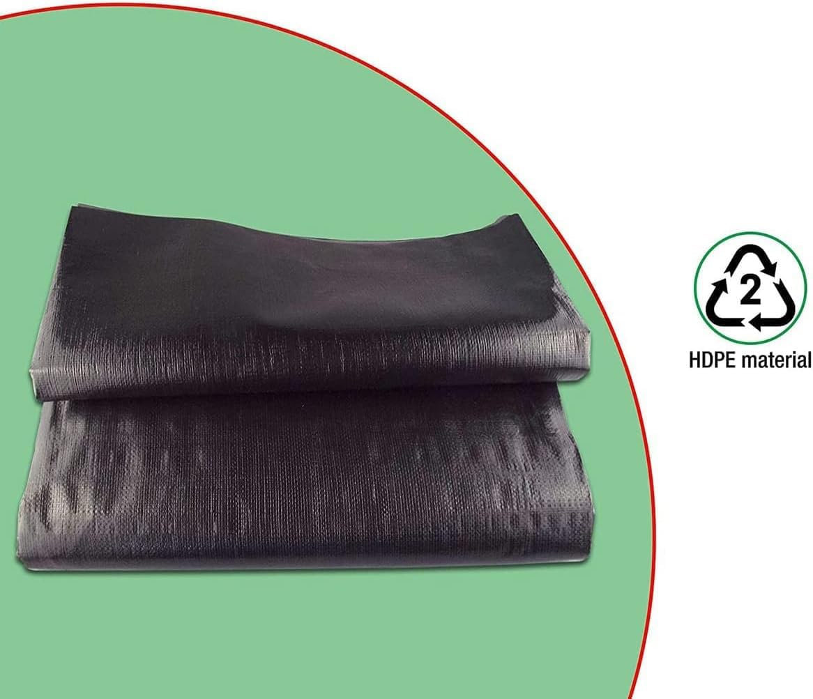 Heavy-Duty HDPE Rubber Pond Liner Tarp, 0.15mm Thick, UV-Resistant, Ideal for Garden Ponds & Pools, Black, 200x500cm (78x196in) - Durable Water Barrier