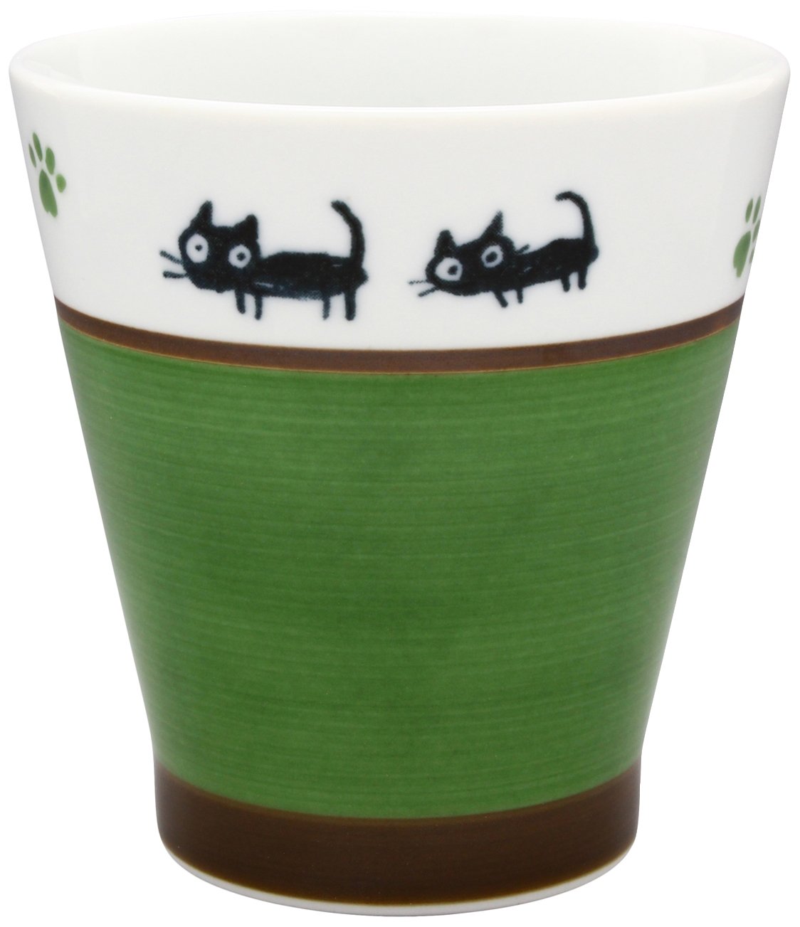 Amazon.com: Aiwa Hasamiyaki 505590 Free Cup, Cat, Green : Home & Kitchen