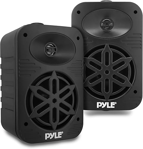 Pyle USA - Par de altavoces para interiores y exteriores, 500 vatios, doble impermeable, 5.25 pulgadas, sistema de altavoces de rango completo de 2