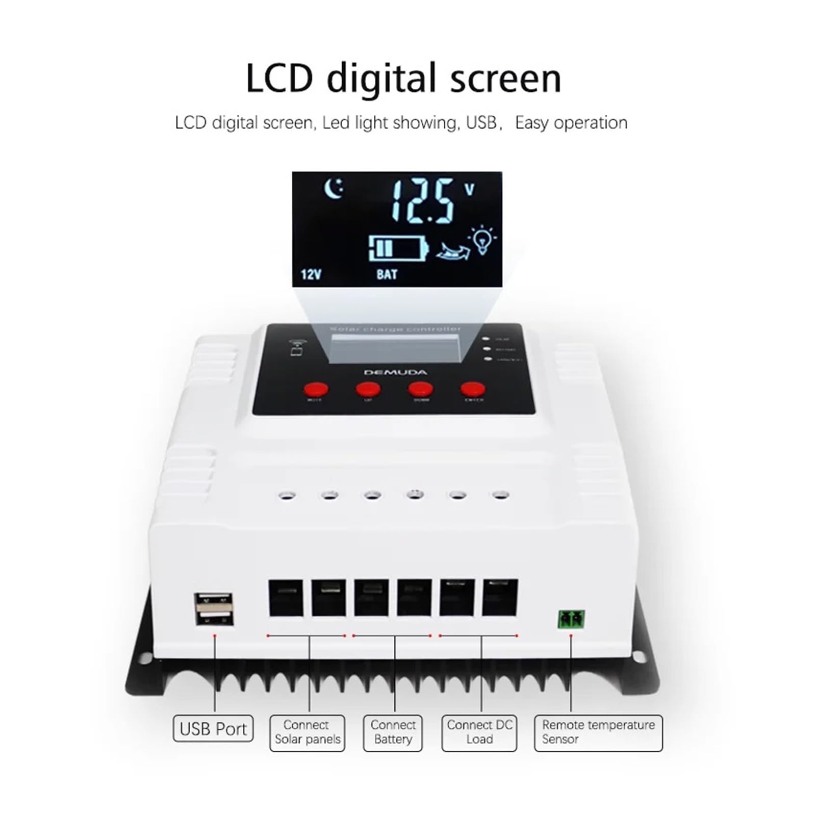 Inteligentna ładowarka z regulatorem ładowania słonecznego 12V 24V 48V automatyczny regulator 10A 30A 60A PWM ładowarka do panelu słonecznego z aplikacją(10A)