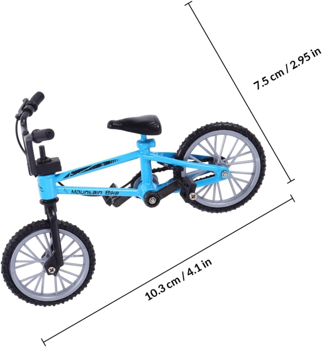 Mini Alloy Finger Bike for Boys Realistic Frame Desktop Relaxation Collectible Lightweight Portable Finger Bicycle Model Gift Blue
