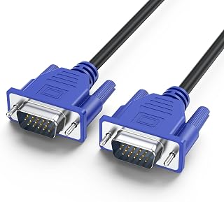 URELEGAN VGA to VGA Cable 6 Feet, VGA to VGA Monitor Cable 1080P Full HD Male to Male Cord HD15 for Computer PC Monitor Laptop TV Projector and More