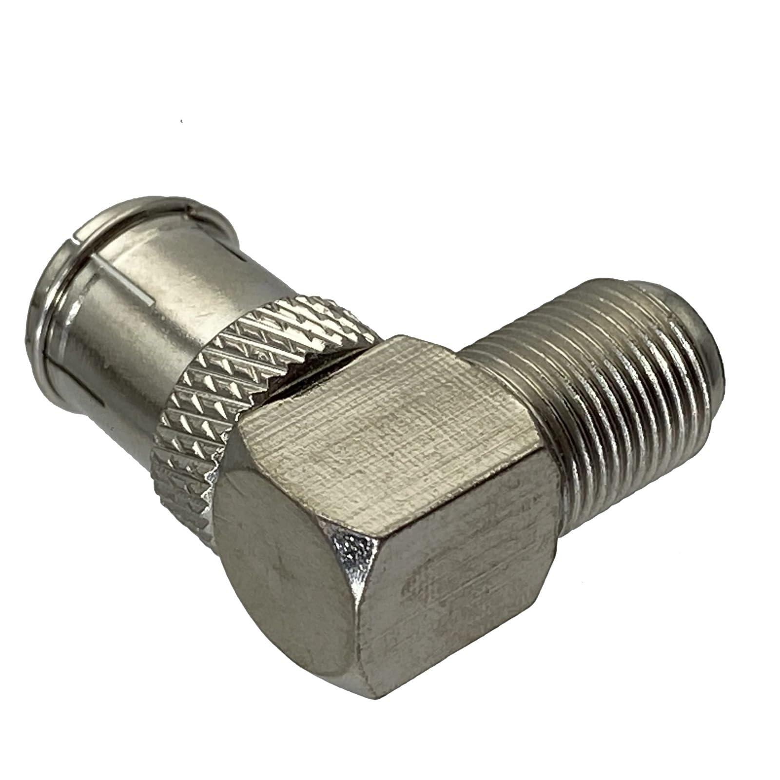 1 pz Quick Slide-on Push-on F TV Maschio a F TV Femmina Jack in Serie Ad Angolo Retto Adattatore RF Terminali del Cavo del connettore