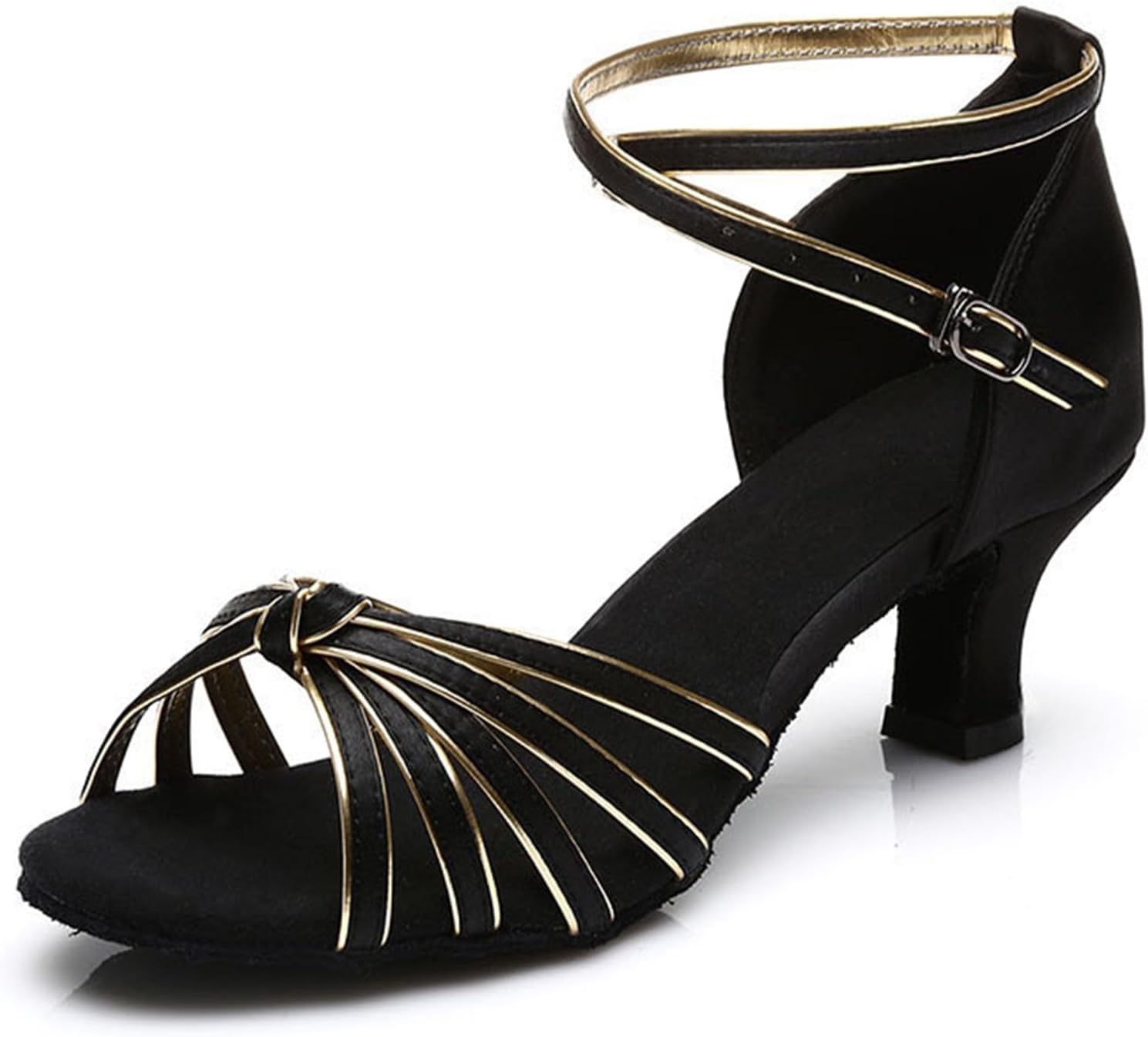 Hixingo Latin Dance Shoes Women Glitter 5CM, Salsa Shoes Woman Cuban Heel Professional Practice for Salsa Tango and Bachata, Carnival Party 2026