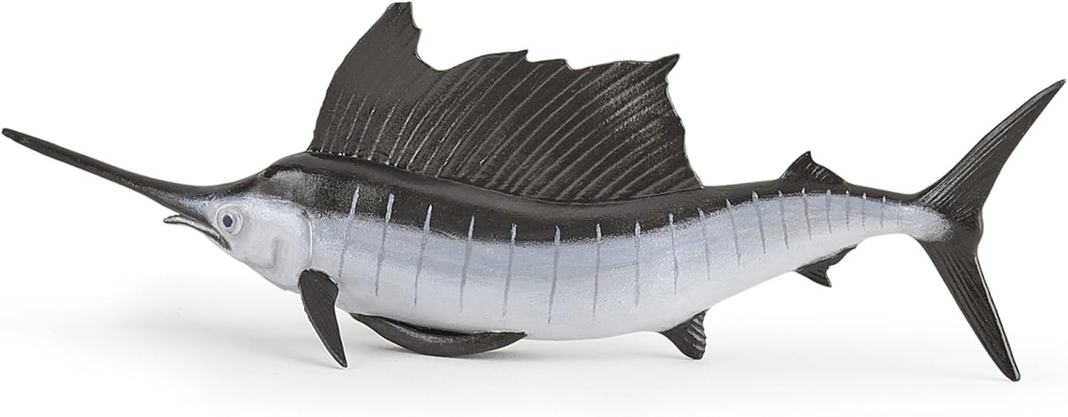 Papo - Pacific sailfish - Figurine - 3 years old - Sea Animals Collection - Durable and Educational Toy - Hand Painted - 13,00 x 2,50 x 4,70 cm - Children's Toy - Gift Idea - pacific sailfish