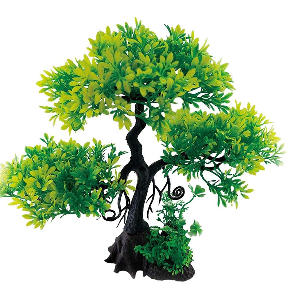 Swell Green Olive Tiered Tree Artificial Plant Aquarium Décor