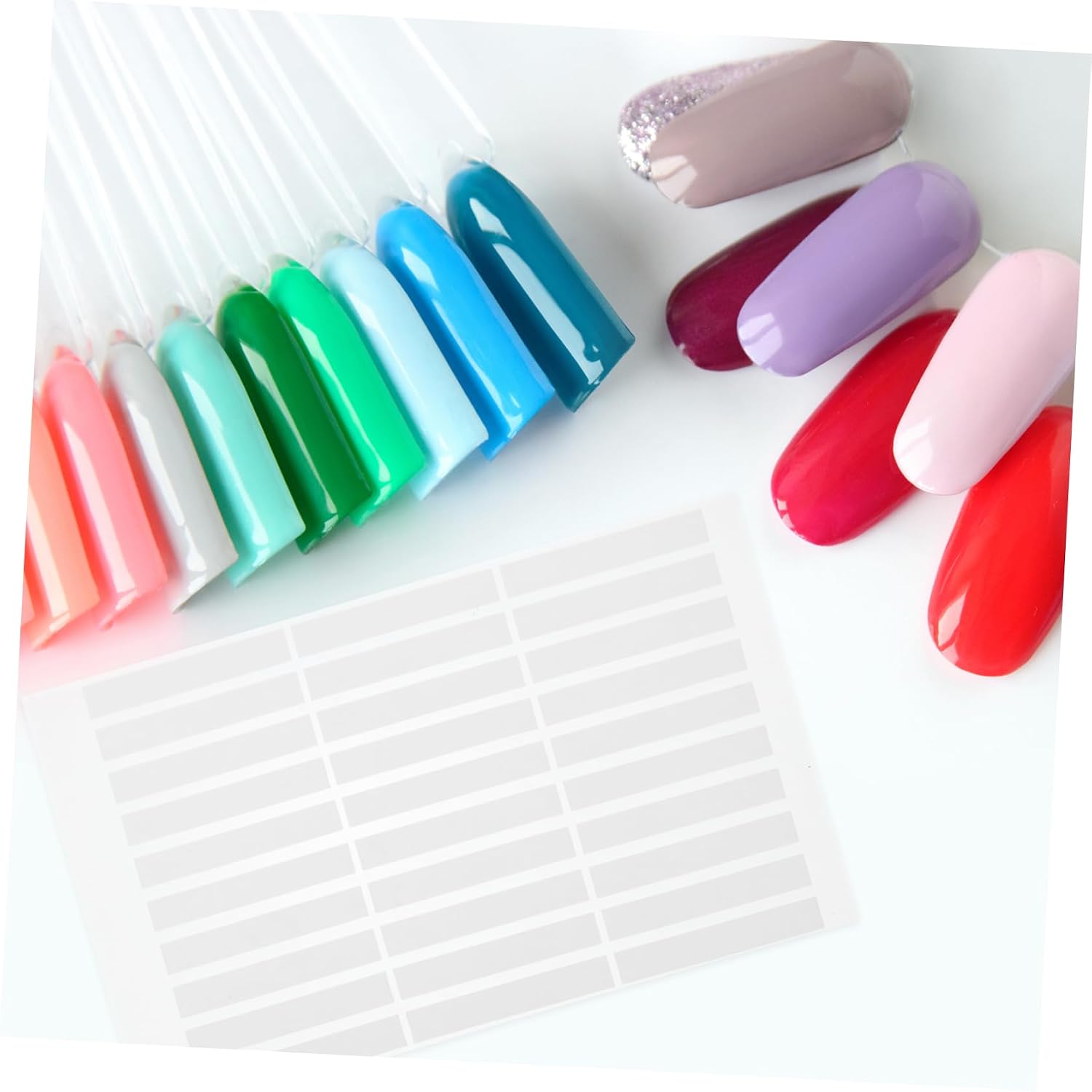 10pcs Double Sided Nail Adhesive Tape Transparent Jelly Glue for Press Nails No Residue for Easy Application and Wear for Stylish Manicure
