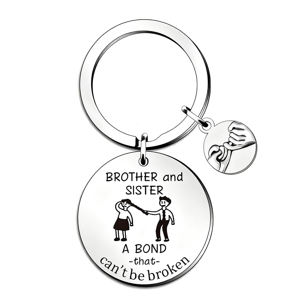 ToVii Funny Sibling Keyring - Birthday & Graduation Gift for Sister & Brother
