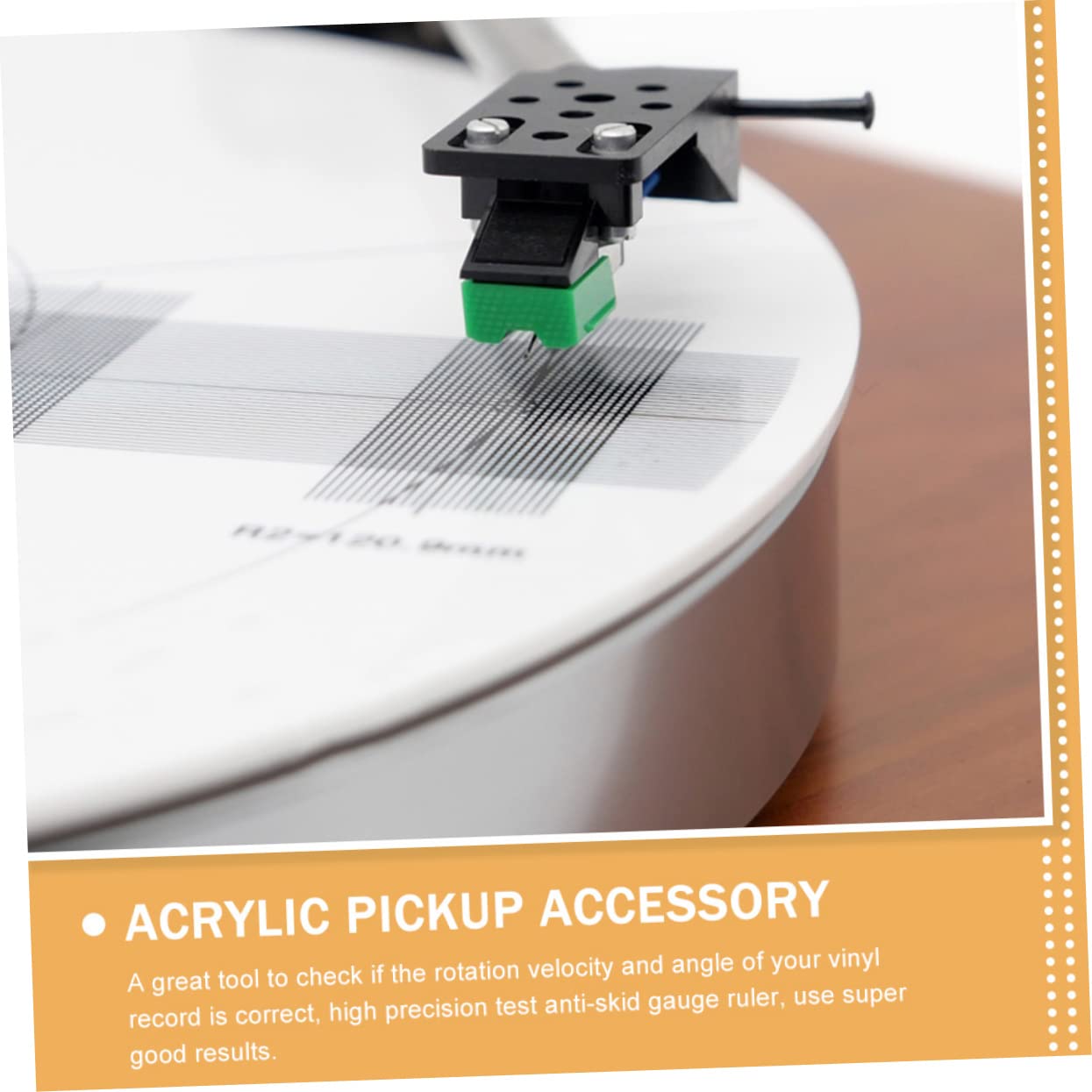 SHINEOFI Piastra di Calibrazione del Disco in Vinile Strumento di Regolazione per Giradischi Accessorio per Allineamento del Pickup Misuratore della Distanza del Giradischi Tappetino Goniom