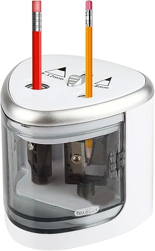 Miniatura 6 de Sacapuntas eléctrico para lápices de colores, sacapuntas eléctrico, adecuado para todos los lápices, lápices de colores, crayones de cera y para
