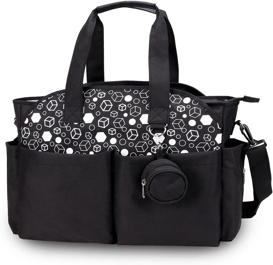 Lmbabter Diaper Bag Tote with Pacifier Case&Changing Station Upgrade Multi-Function Messenger Weekender Bag Baby Bag