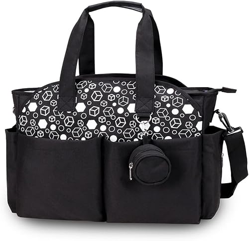 Bolsa de pañales con estuche para chupete y cambiador de estación, bolso de mensajero multifunción para fin de semana, bolsa de bebé