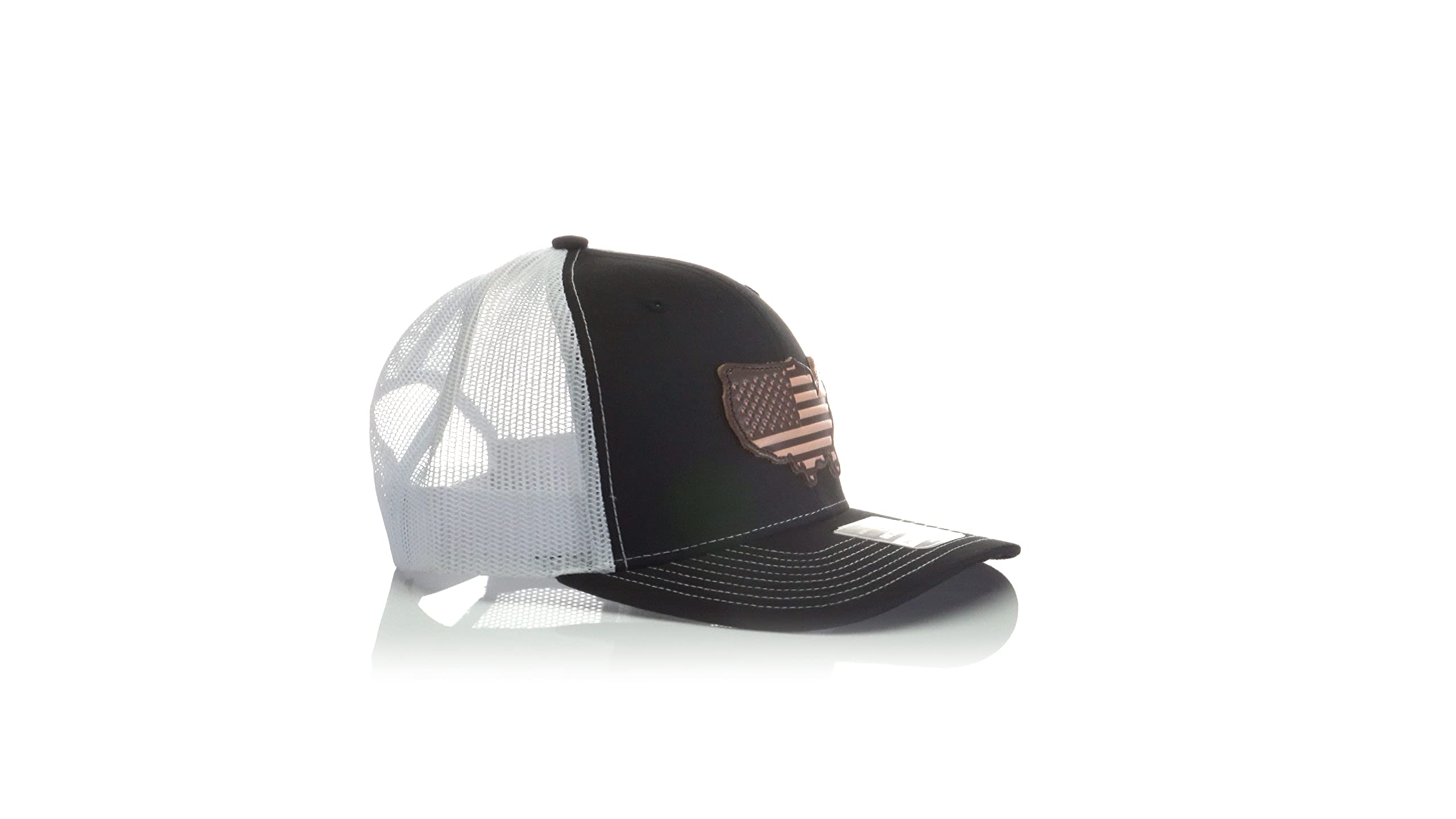 Ariat Men's Black USA Country Leather Patch Mesh cap