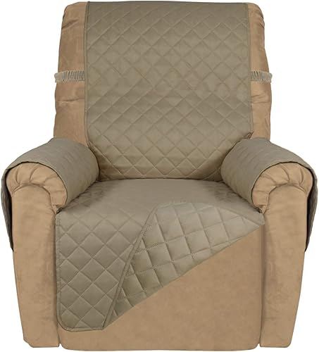 PureFit - Funda acolchada reversible para sofá, funda protectora para muebles resistente al agua y lavable, con relleno de espuma, base