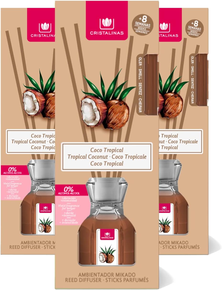 CRISTALINAS Air Freshener, Reed Diffuser, 40ml / 8 Weeks, 0 Alcohol